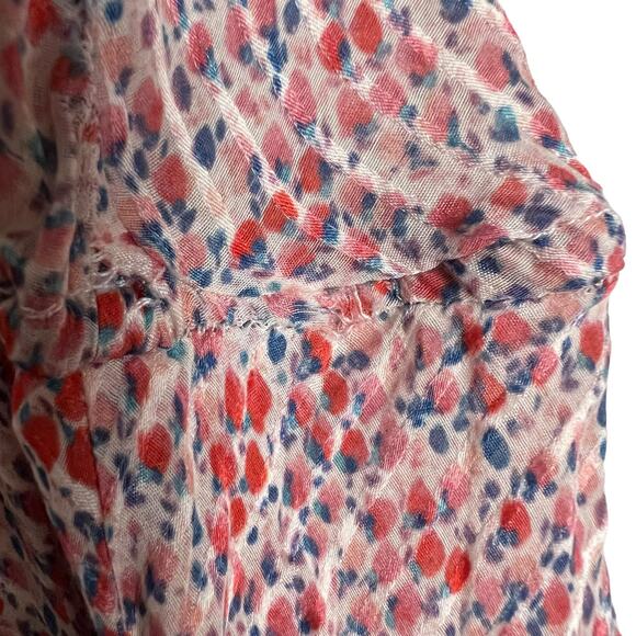 Hatch The Margarette Maternity Printed Flutter Sleeve V-Neck Maxi Dress Size S - Picture 10 of 14